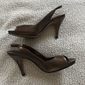 Nine West Bronze Heels